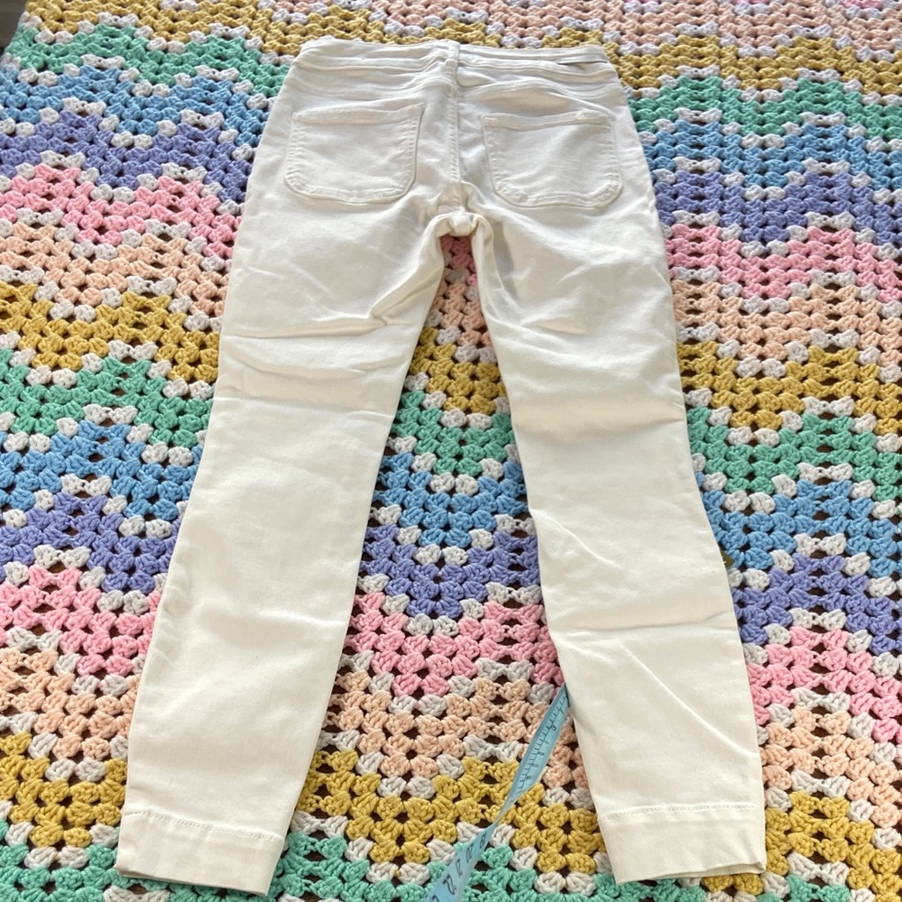 Pilcro and the Letterpress High Rise Denim Legging White Stretch Skinny Jeans 25 - Picture 9 of 10